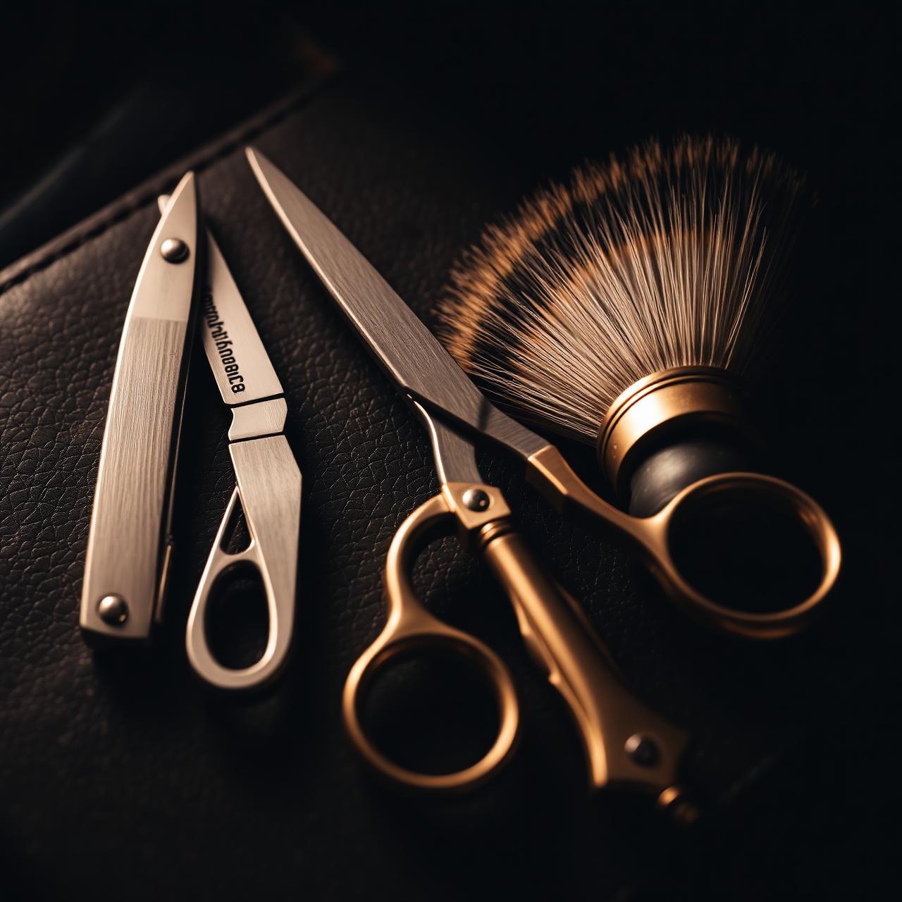 Ferramentas profissionais de barbearia